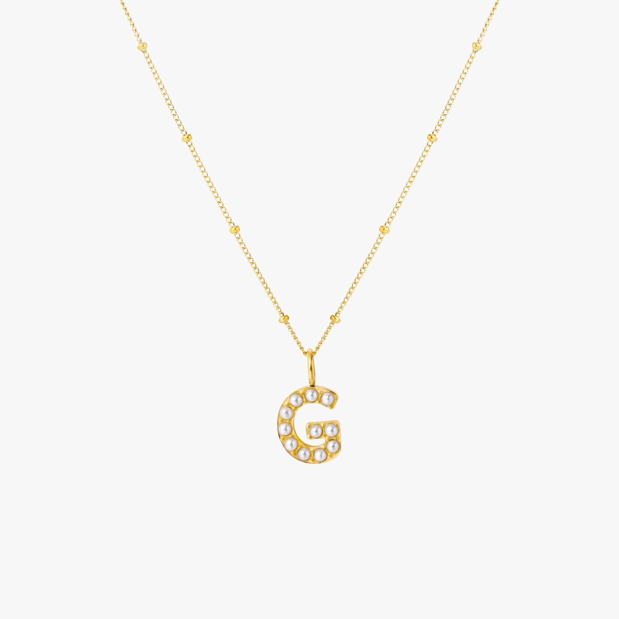 Pearl Initial Necklace