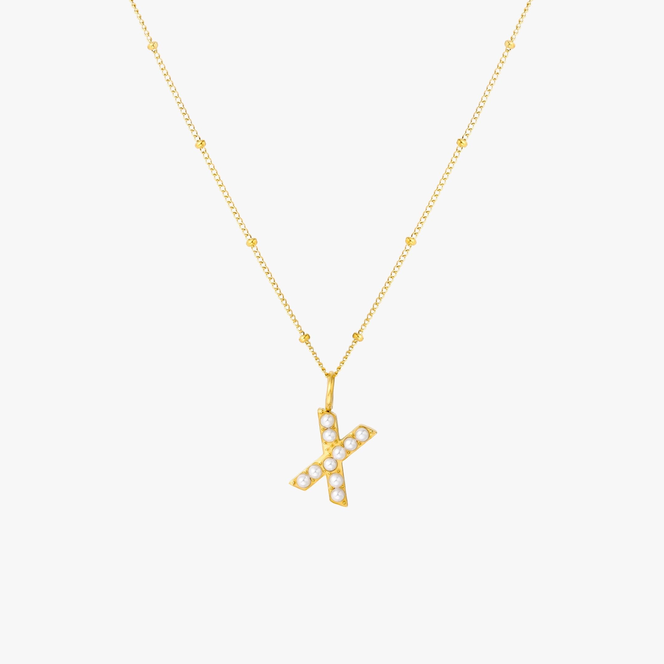 Pearl Initial Necklace