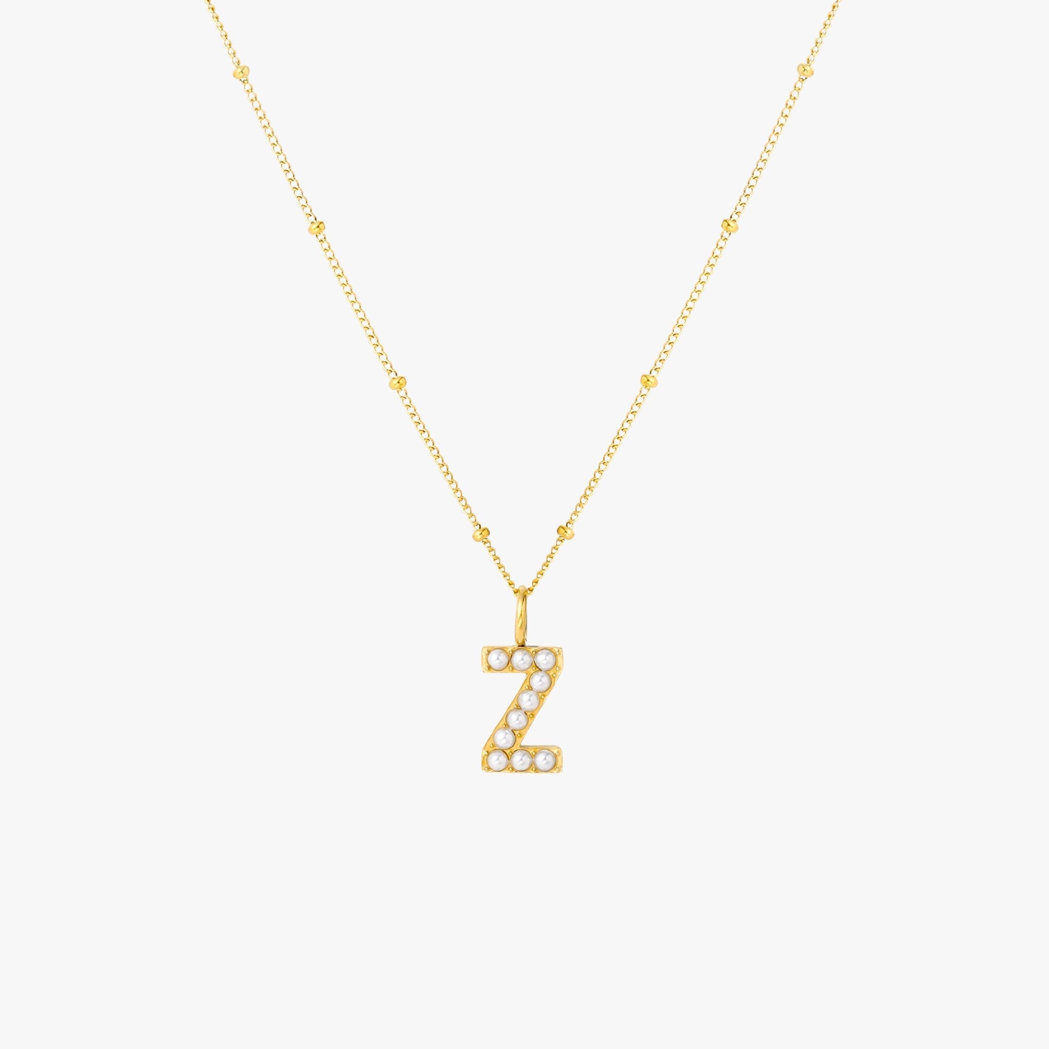 Pearl Initial Necklace