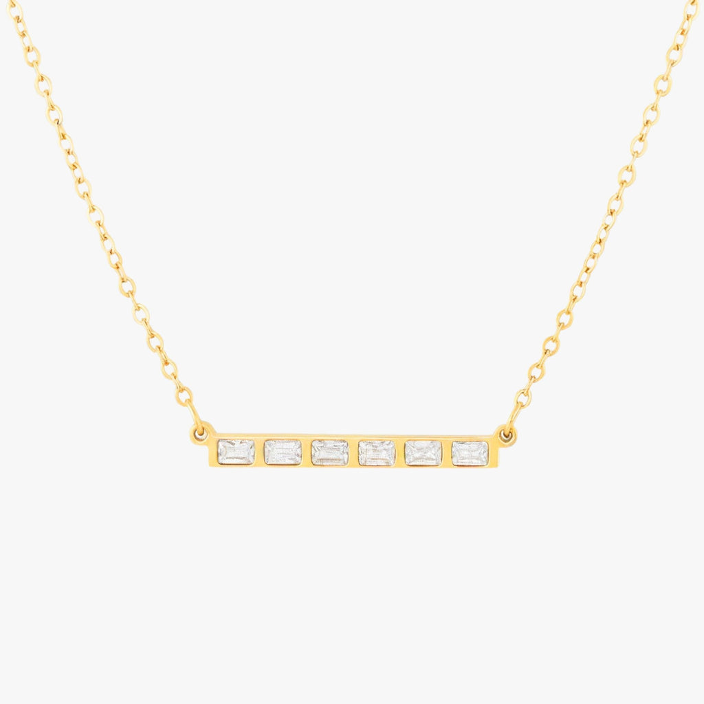 Baguette Line Necklace