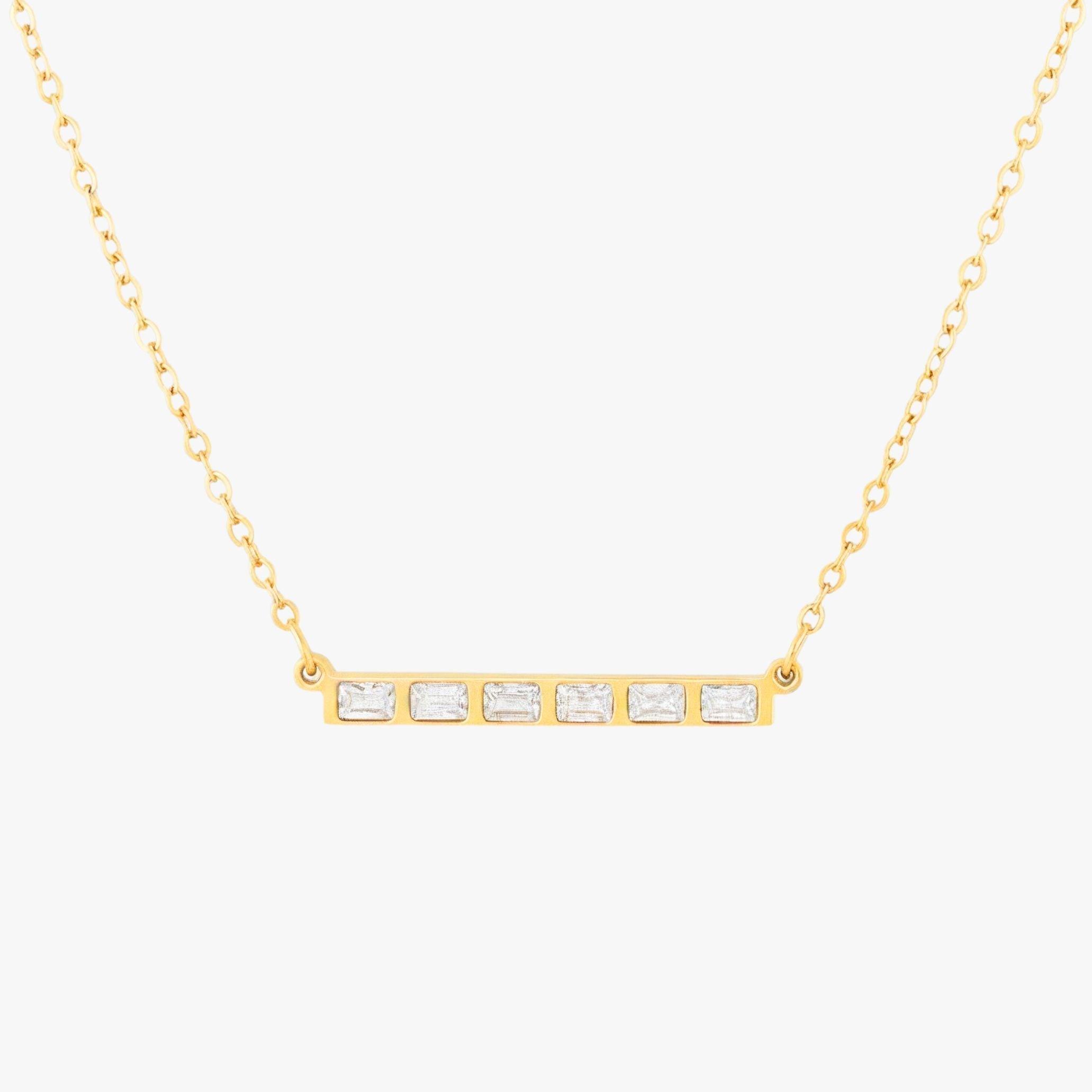 Baguette Line Necklace