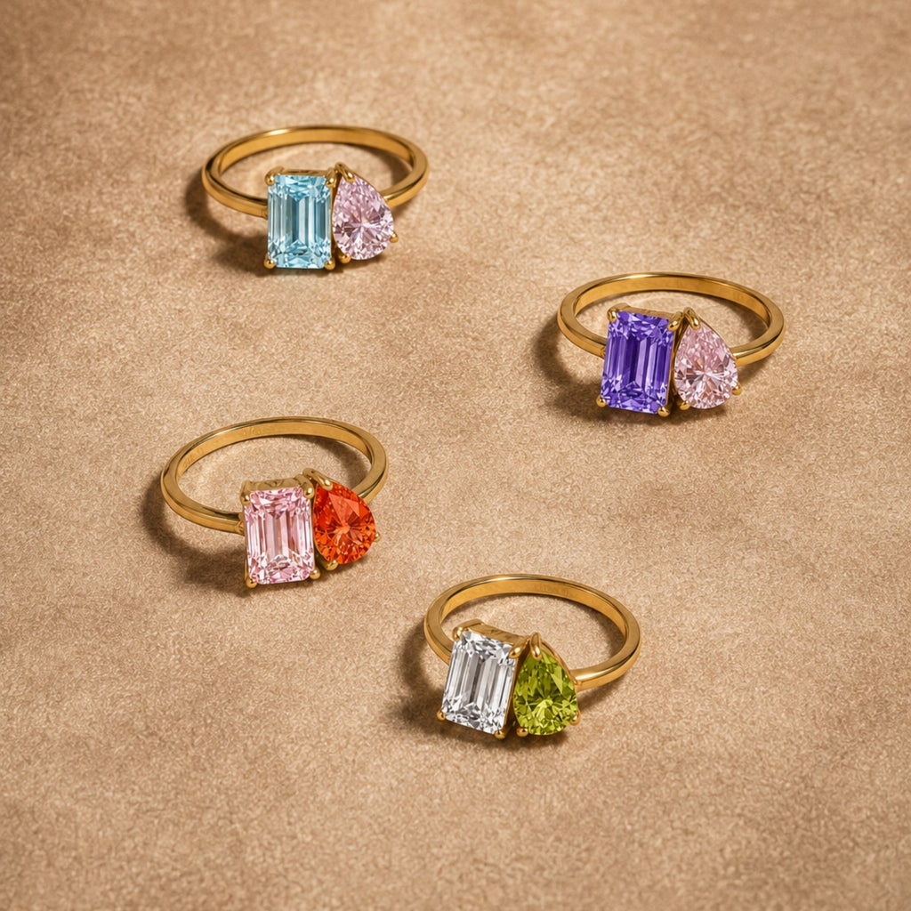 Toi et Moi Birthstone Ring
