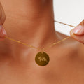 Drawing Disc Necklace