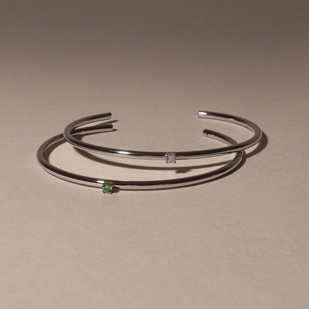 Thin Emerald Cuff