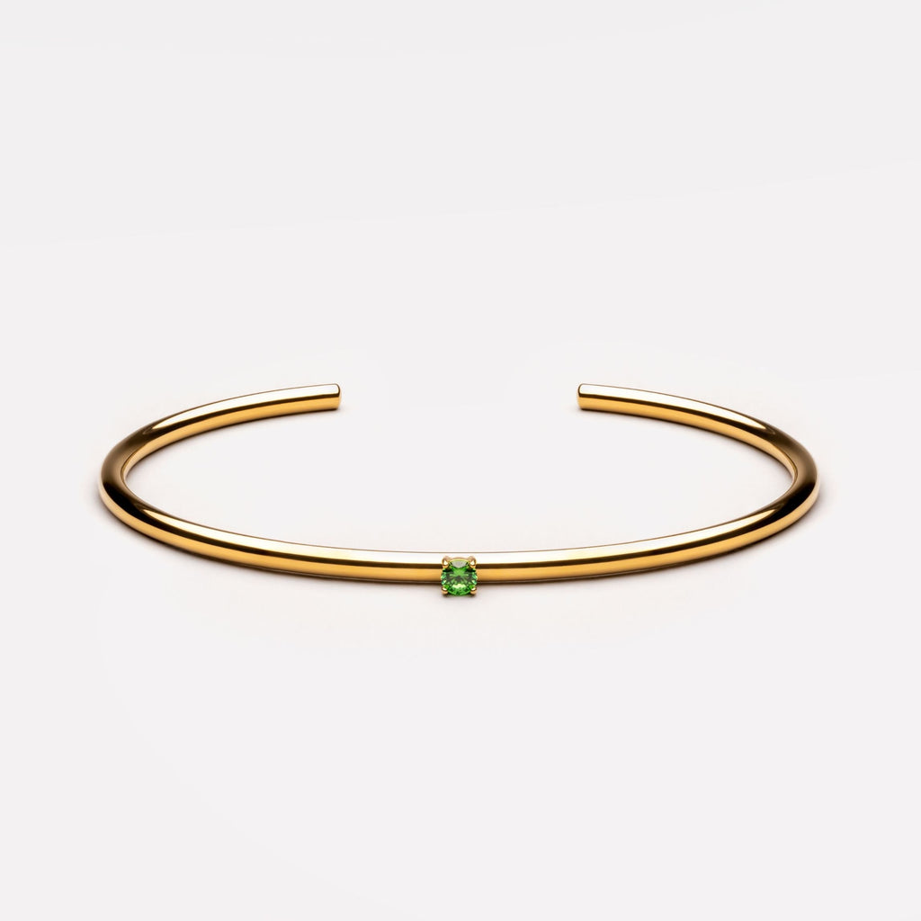 Thin Emerald Cuff