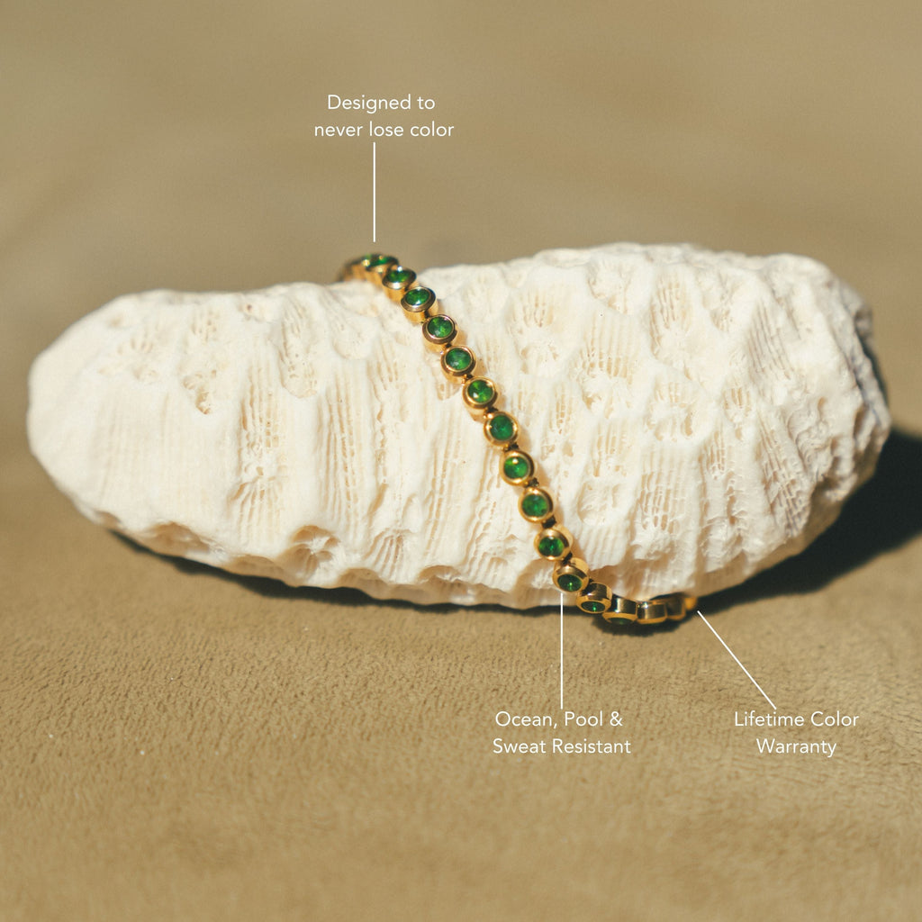 Green Tennis Bracelet