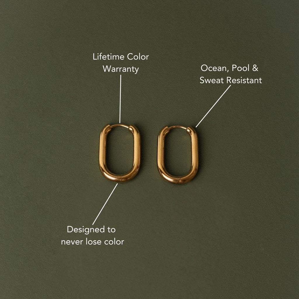 Oval Hoop Earrings