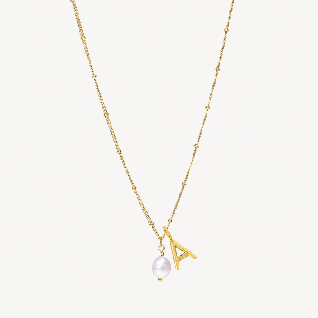 Initial & Pearl Necklace