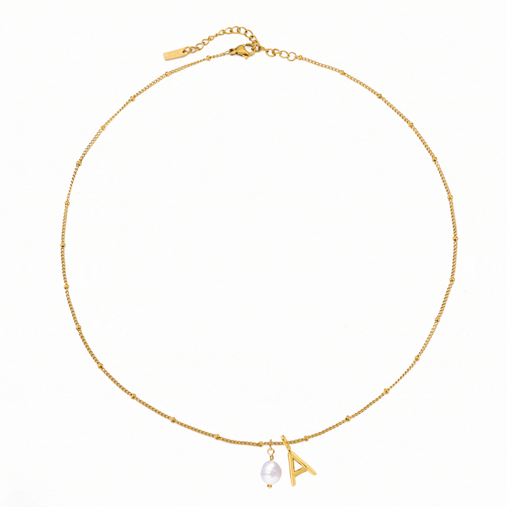 Initial & Pearl Necklace