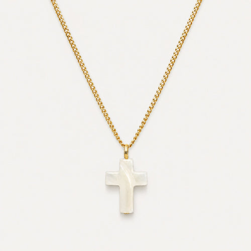 Mother of Pearl Cross Necklace