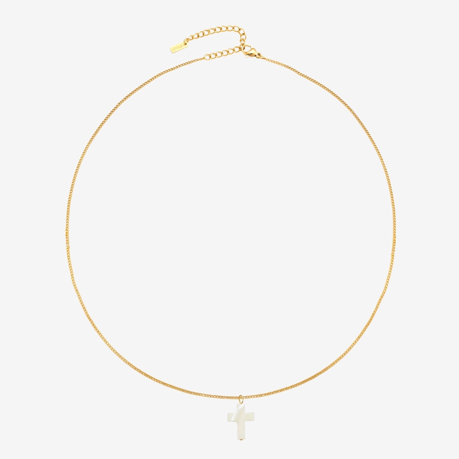 Mother of Pearl Cross Necklace