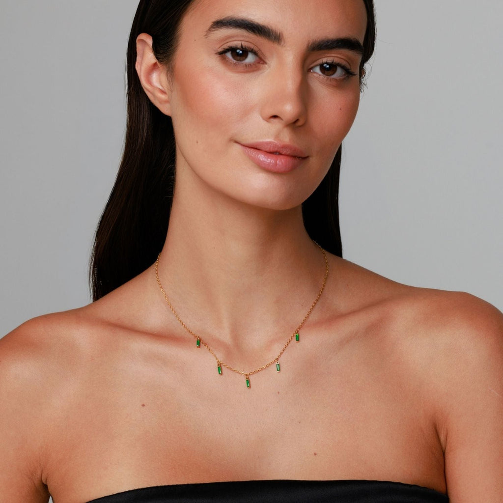Rain of Emeralds Choker