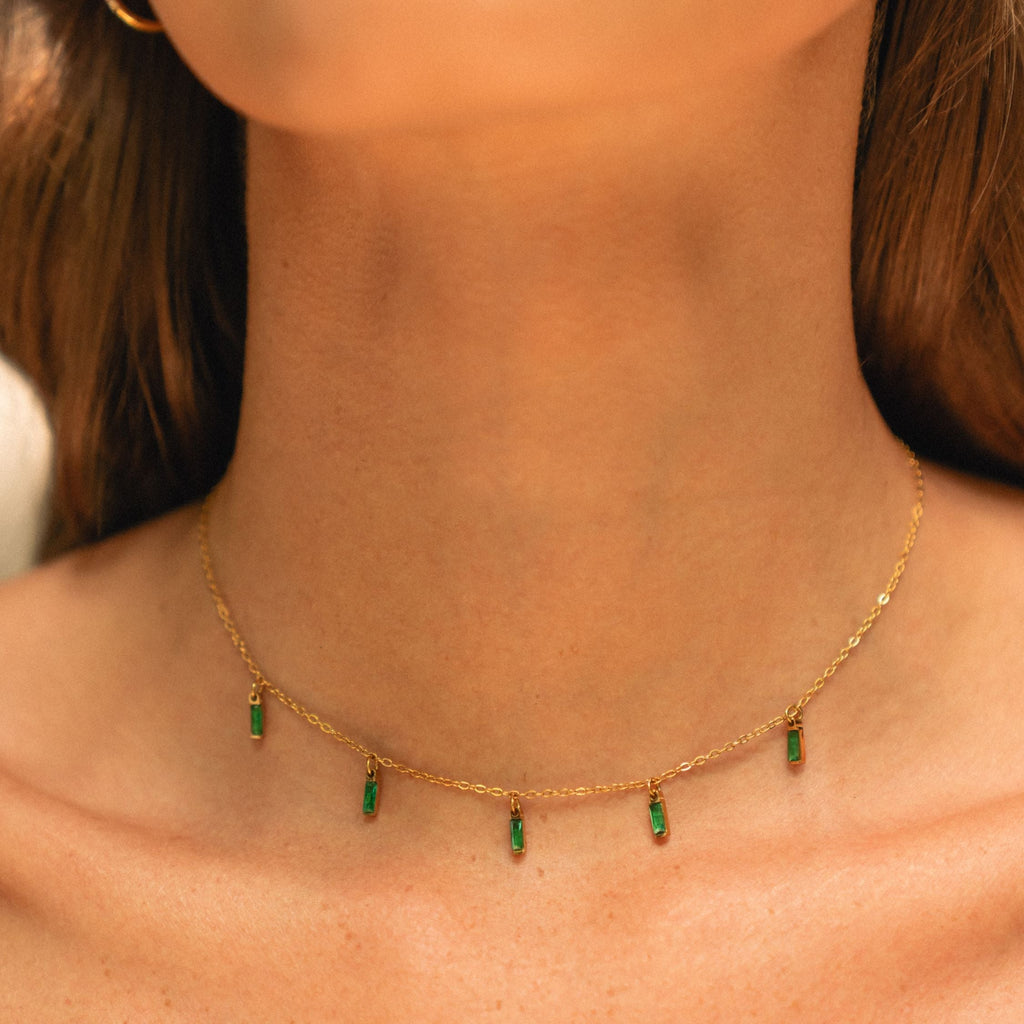 Rain of Emeralds Choker