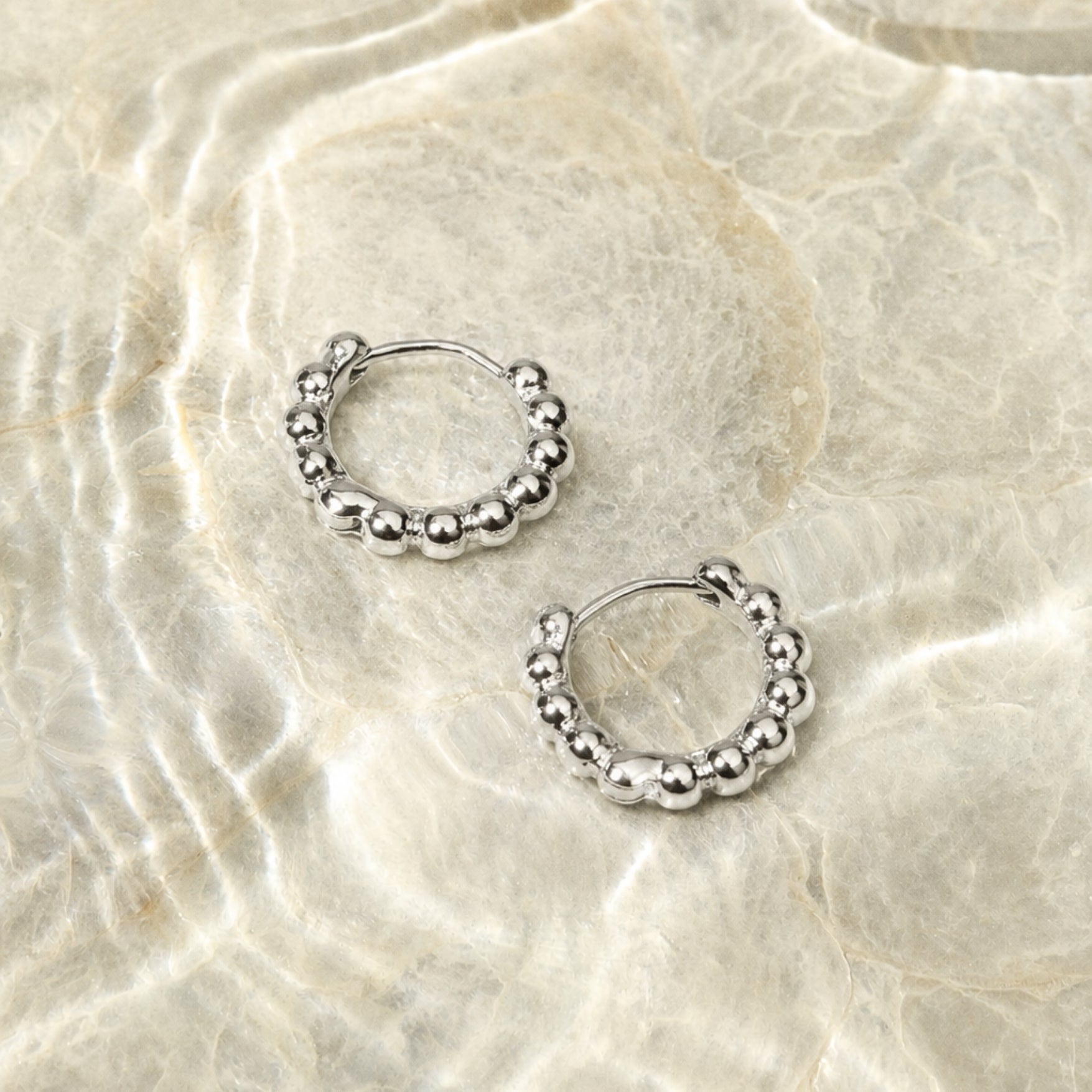 Beaded Hoops Earrings