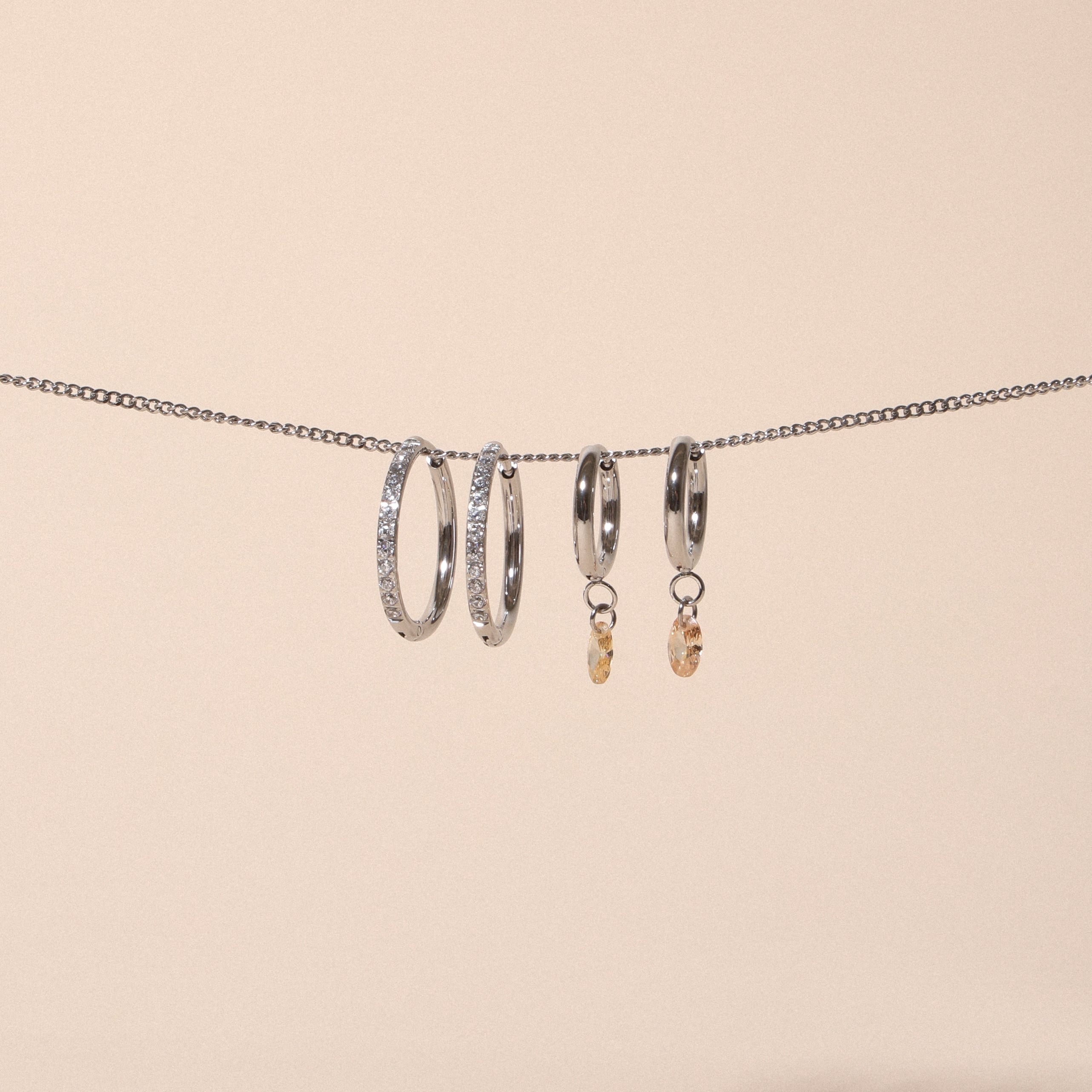 Rosé Drop Earrings