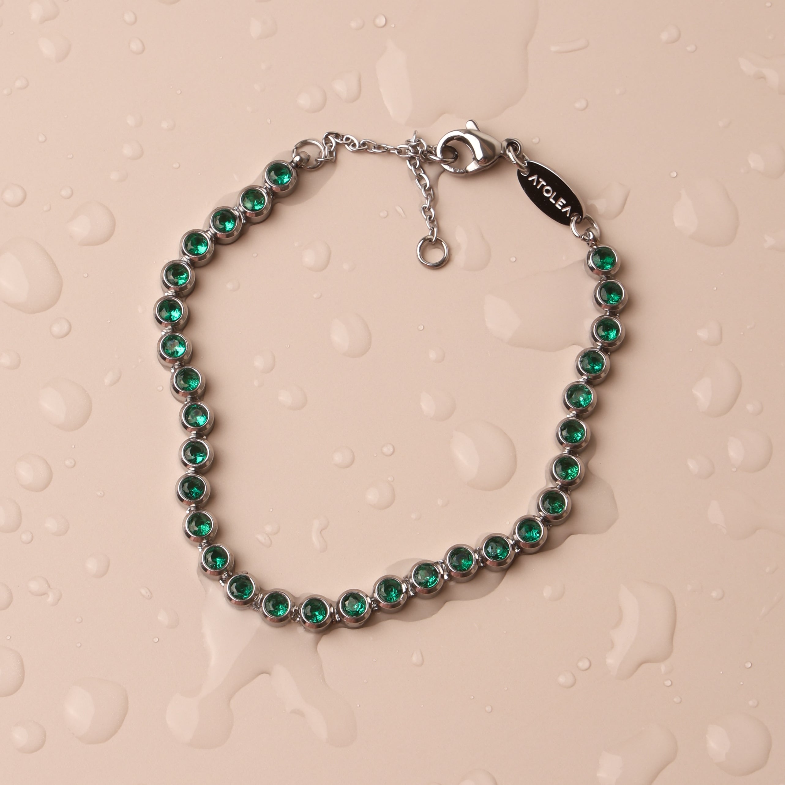 Green Tennis Bracelet